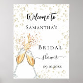 ブライダルシャワーバブル応援歓迎 ポスター (正面)