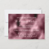 ブライダルシャワーバラスパークドレスグリッター海 招待状 (裏面)