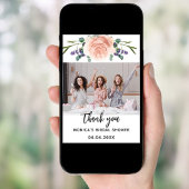 ブライダルシャワーバララベンダー写真サンキューカード 招待状