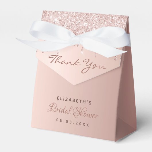 ブライダルシャワーバラ金ゴールドがドライ感謝していブする フェイバーボックス (正面サイド)