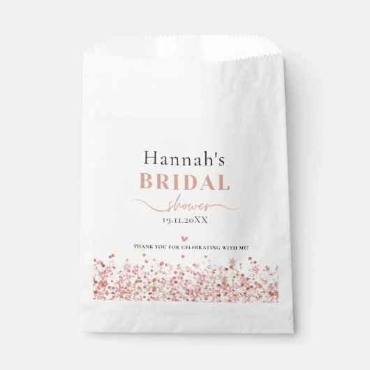 ブライダルシャワーバラ金ゴールドエレガントグリッターバッグ フェイバーバッグ (正面)