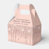 ブライダルシャワーバラ金ゴールドグリッターありがとう フェイバーボックス (裏面サイド)
