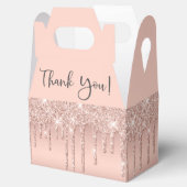 ブライダルシャワーバラ金ゴールドグリッターありがとう フェイバーボックス (オープン)