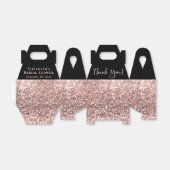 ブライダルシャワーバラ金ゴールドグリッターサンキューブラック フェイバーボックス (折り畳みなし)