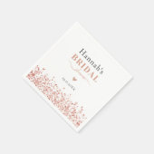 ブライダルシャワーバラ金ゴールドグリッター スタンダードカクテルナプキン (角)