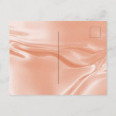 ブライダルシャワーバラ金ゴールドサテンシルク インビテーションポストカード (裏面)