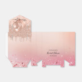 ブライダルシャワーバラ金ゴールドピンクバルーン感謝していユー フェイバーボックス (折り畳みなし)