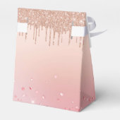 ブライダルシャワーバラ金ゴールドピンクバルーン感謝していユー フェイバーボックス (裏面サイド)