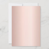 ブライダルシャワーバラ金ゴールドピンク花模様 招待状 (裏面)