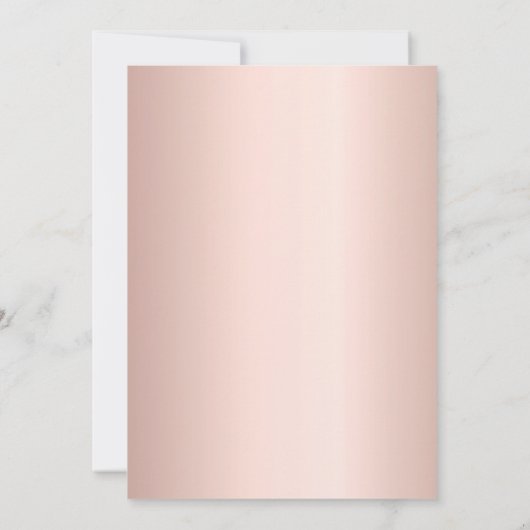 ブライダルシャワーバラ金ゴールドピンク花模様 招待状 (裏面)