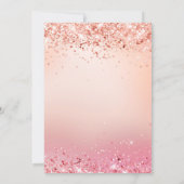 ブライダルシャワーバラ金ゴールドピンク 招待状 (裏面)