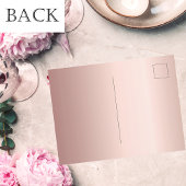 ブライダルシャワーバラ金ゴールドホワイトドレエレガントス インビテーションポストカード