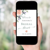 ブライダルシャワーバラ金ゴールドラベンダーフローラ ポスター