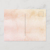 ブライダルシャワーバラ金ゴールド素朴なカボチャ秋ラブ インビテーションポストカード (裏面)