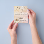 ブライダルシャワーバラ金ゴールド素朴なパンプキン秋予算 チラシ (手)