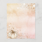 ブライダルシャワーバラ金ゴールド素朴なパンプキン秋予算 チラシ (裏面)