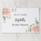 ブライダルシャワーバラ金ゴールド花紙ランチョンマット ペーパーパッド (正面)