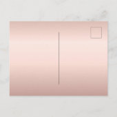 ブライダルシャワーバラ金ゴールド輝 インビテーションポストカード (裏面)