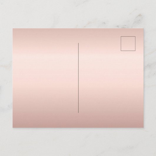 ブライダルシャワーバラ金ゴールド輝 インビテーションポストカード (裏面)