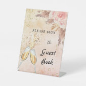 ブライダルシャワーバーブーブランチゲストブックサイン 台座サイン (正面)