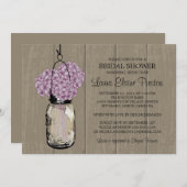 ブライダルシャワーバーンウッドメイソンジャールアジサイ 招待状 (正面/裏面)