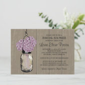 ブライダルシャワーバーンウッドメイソンジャールアジサイ 招待状 (スタンド正面)