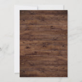 ブライダルシャワーバ素朴ルガンディフローラブルンチバブリー 招待状 (裏面)