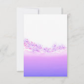 ブライダルシャワーパステルズピンク波海トロピックグラデーション 招待状 (裏面)