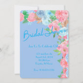ブライダルシャワーパステルフローラ招待状 セーブザデート (正面)