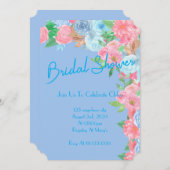 ブライダルシャワーパステルフローラ招待状 セーブザデート (正面/裏面)