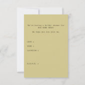 ブライダルシャワーパスポート招待状 招待状 (裏面)