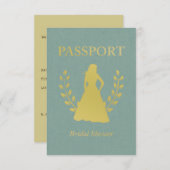 ブライダルシャワーパスポート招待状 招待状 (正面/裏面)