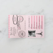 ブライダルシャワーパリパスポート招待状 招待状 (内部)