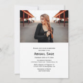 ブライダルシャワーパリ、エッフェルタワー、レッドバルーン 招待状 (裏面)