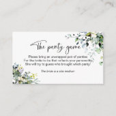 ブライダルシャワーパンティゲーム囲いカード エンクロージャーカード (正面)