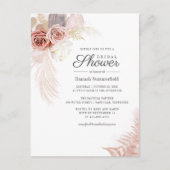 ブライダルシャワーパンパスグラスタントスクリプト インビテーションポストカード (正面)