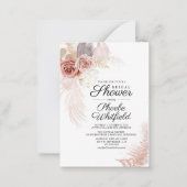 ブライダルシャワーパンパスグラステラコッタバジェットカード ノートカード (正面)