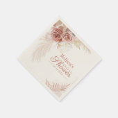 ブライダルシャワーパンパスグラステラコッタ紙 スタンダードカクテルナプキン (角)