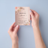 ブライダルシャワーパンパスグラスバラ予算 チラシ (手)