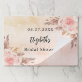 ブライダルシャワーパンパスグラスバラ紙ランチョンマット ペーパーパッド (折り畳み)