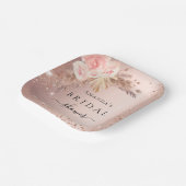 ブライダルシャワーパンパスグラスバラ金ゴールドフローラ ペーパープレート (傾斜あり)