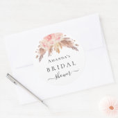 ブライダルシャワーパンパスグラスバラ金ゴールドフローラ ラウンドシール (封筒)