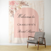 ブライダルシャワーパンパスグラスバラ金ゴールド赤面アーチ タペストリー (インサイチュ)