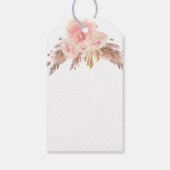 ブライダルシャワーパンパスグラスバラ金ゴールド赤面フローラ ギフトタグ (裏面)