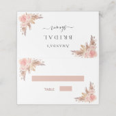 ブライダルシャワーパンパスグラスバラ金ゴールド赤面花模様 プレイスカード (外部開封)