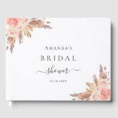 ブライダルシャワーパンパスグラスバラ金ゴールド ゲストブック (正面)