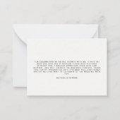 ブライダルシャワーパンパスグラスホワイト自然感謝していユー ノートカード (裏面)