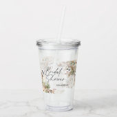 ブライダルシャワーパンパスグラスモダンフローラエレガント アクリルタンブラー (裏面)