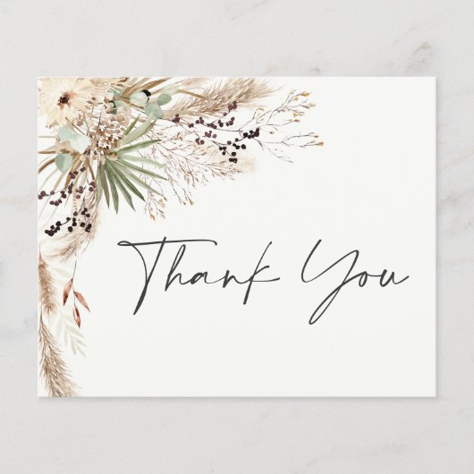 ブライダルシャワーパンパスグラスモダンボホエレガントータ チラシ (正面)