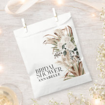 ブライダルシャワーパンパスグラスモダンボーホパーティー賛成